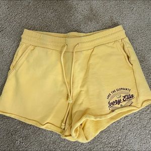 Ivory ella yellow lounge shorts